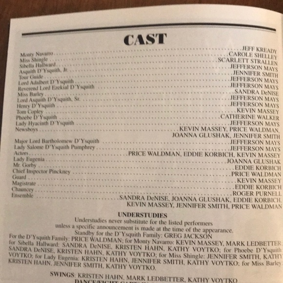 A Gentleman’s Guide To Love And Murder PLAYBILL - Picture 4 of 5